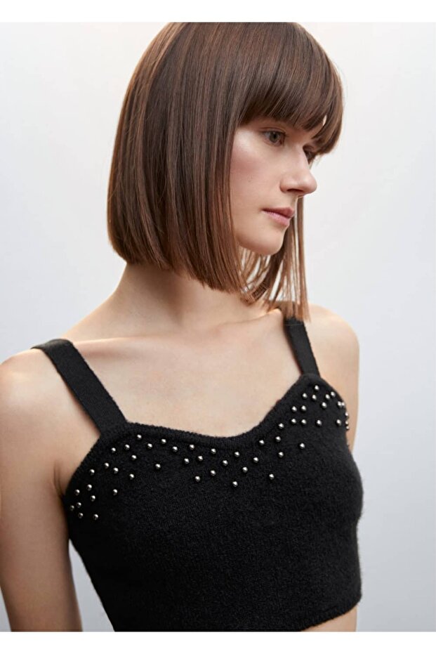 Triko Cropped Bluz - 5