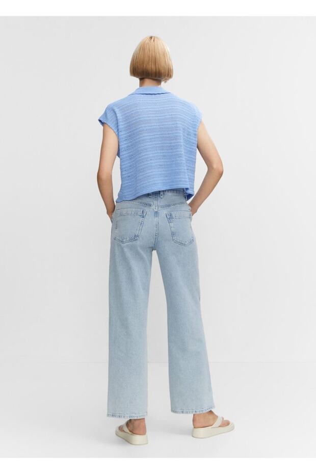 Gömlek yaka dokuma üst - 4