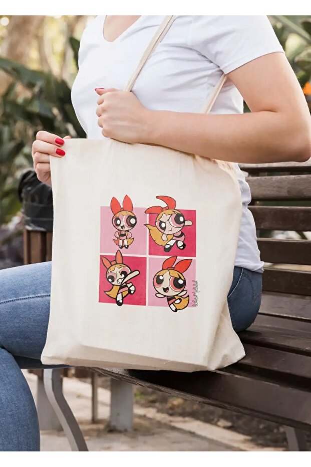 POWERPUFF GIRLS BLOSSOM PINK ENERGY GIFT CLOTH BAG