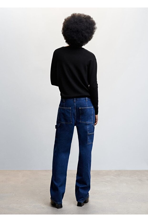 %100 Yün V Yaka Kazak - 4