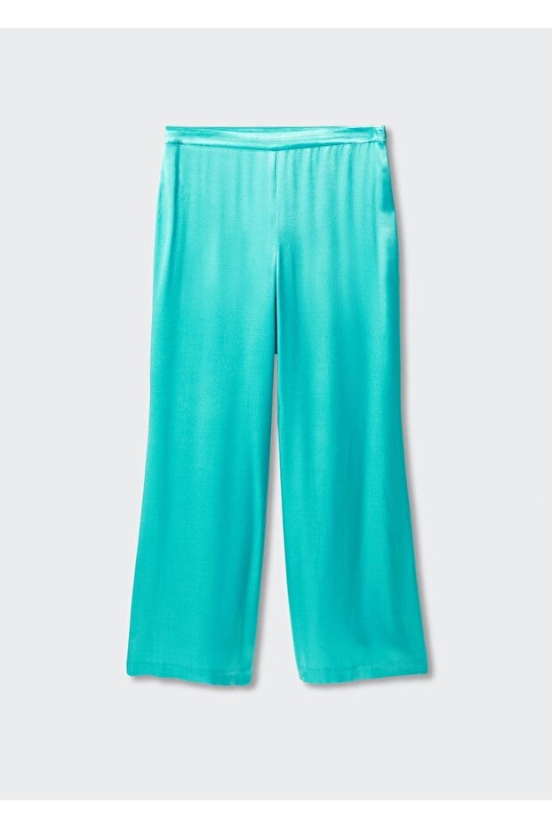 Saten Palazzo Pantolon - 3