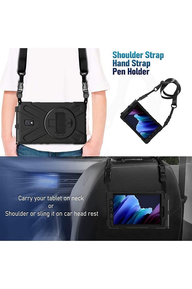 Samsung Galaxy Tab Active 3 Kılıf Defender Standlı Silikon Boyun Askılı 360 Zırh Sm-T570/T575/T577 - 7