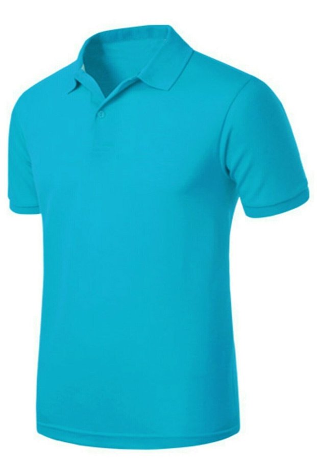 Alm Boy's Short Sleeve Polo Collar T-shirt Size 5-17 Years Old Suitable for Ages