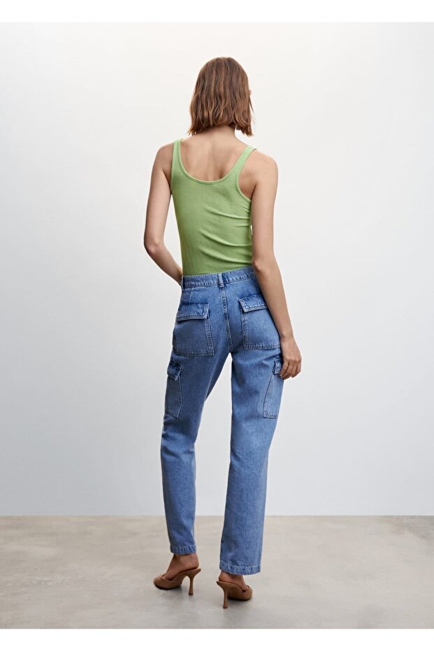 Askılı Fitilli Tişört - 4