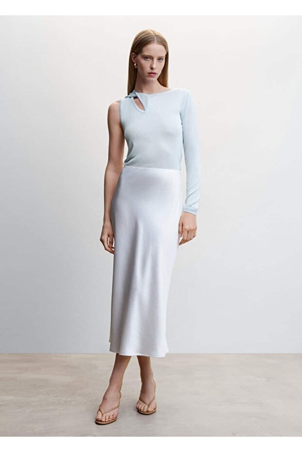 Asimetrik Ince Triko Kazak - 2