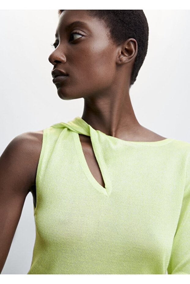 Asimetrik Ince Triko Kazak - 6