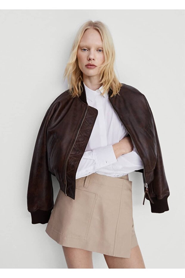 Cepli Kruvaze Mini Etek - 6