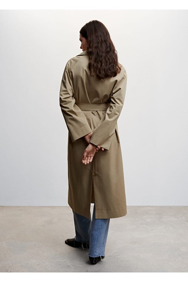 Oversize Pamuklu Trençkot - 4