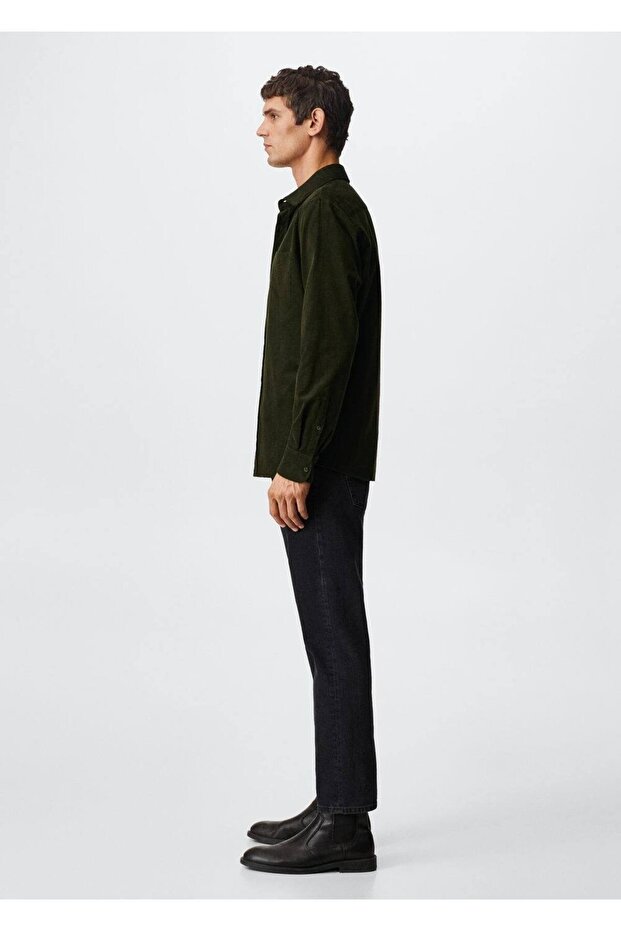 Regular Kesim Mikro Fitilli Gömlek - 7