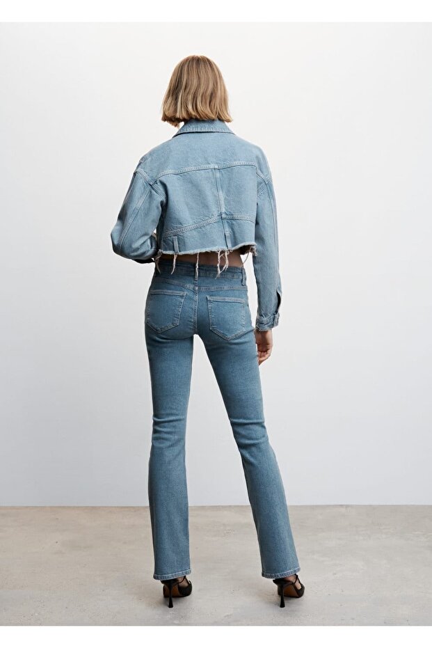 Düşük Belli Flare Jean - 4