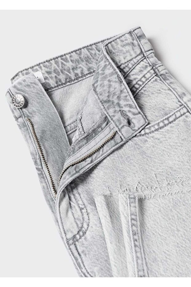 Yıpranmış Paçalı Wideleg Jean - 8