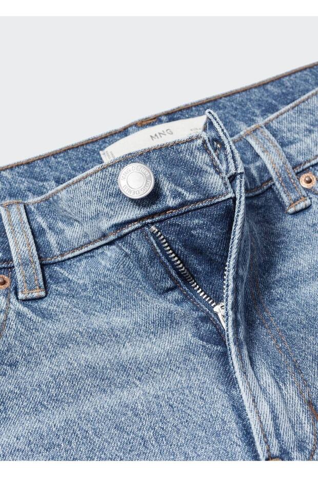 Regular fit denim bermuda şort - 6