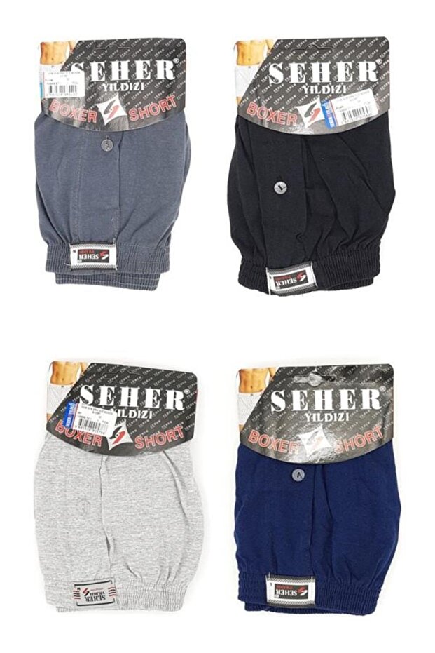 Pack of 6 Star Cotton Combed Cotton Buttoned Men's Boxers 0008