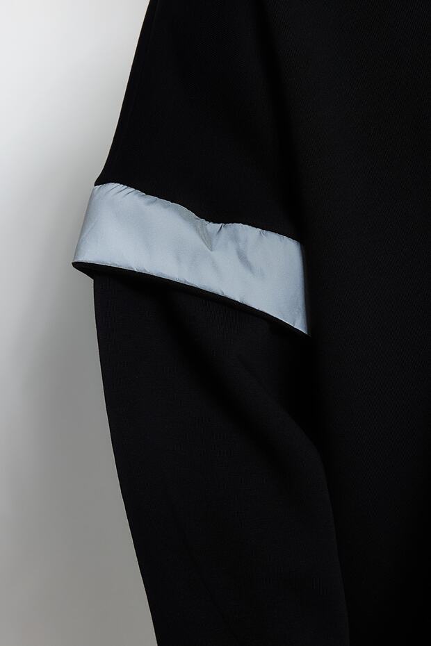 Čierna fleecová mikina s kapucňou veľkej veľkosti - Tmnaw24Ao00010 - 5