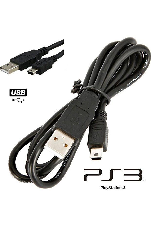 Ps3 Oyun Kolu Uyumlu  Controller Joystick Playstation 3 Charcing Usb Şarj Kablosu - 2