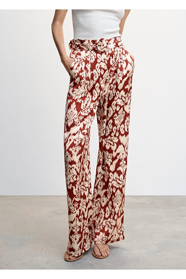 Patterned Palazzo Trousers - 15