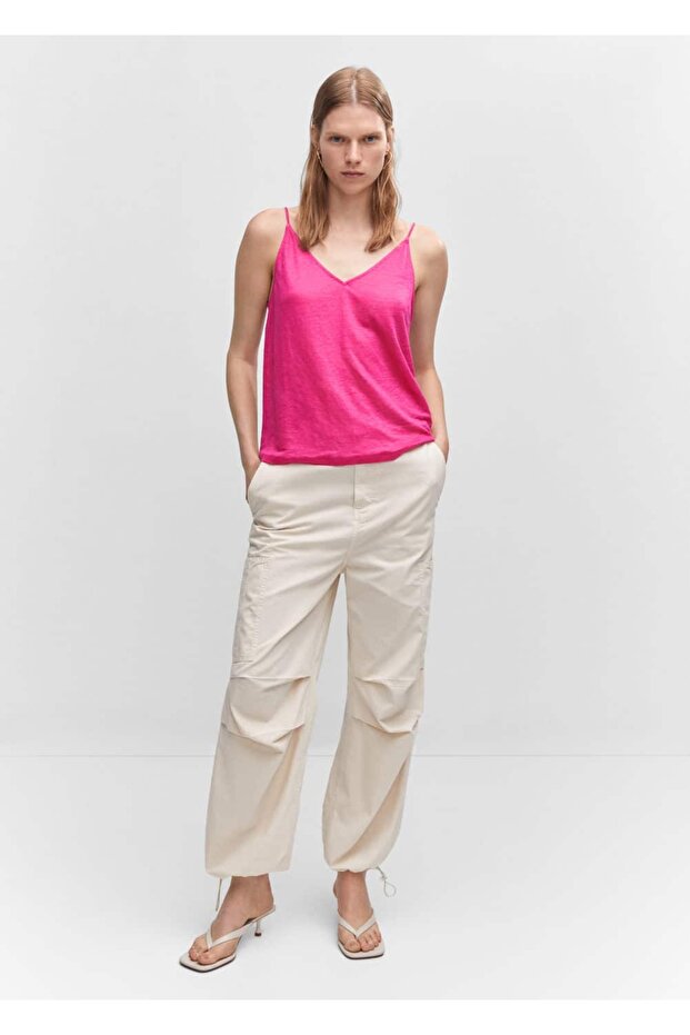 Askılı keten üst - 10