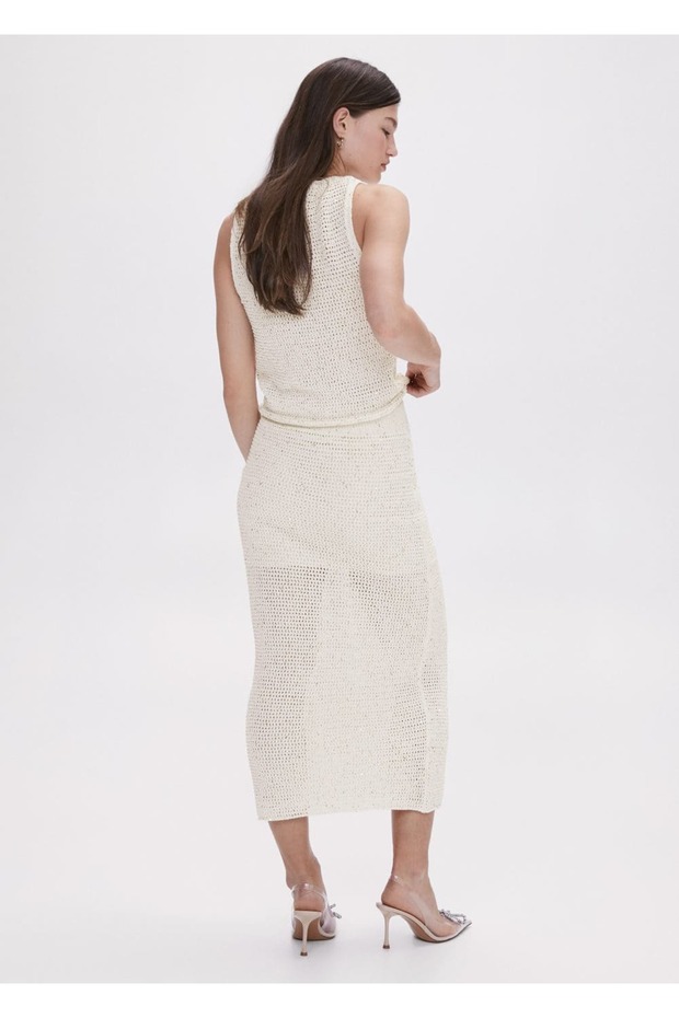 Ajur Örgü Triko Etek - 11