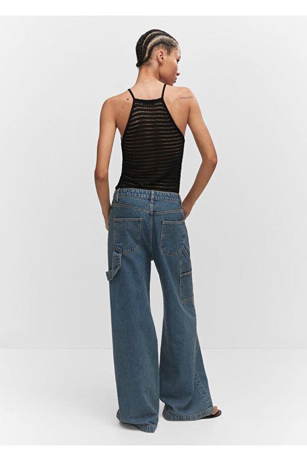 Halter Yaka Triko Bluz - 11