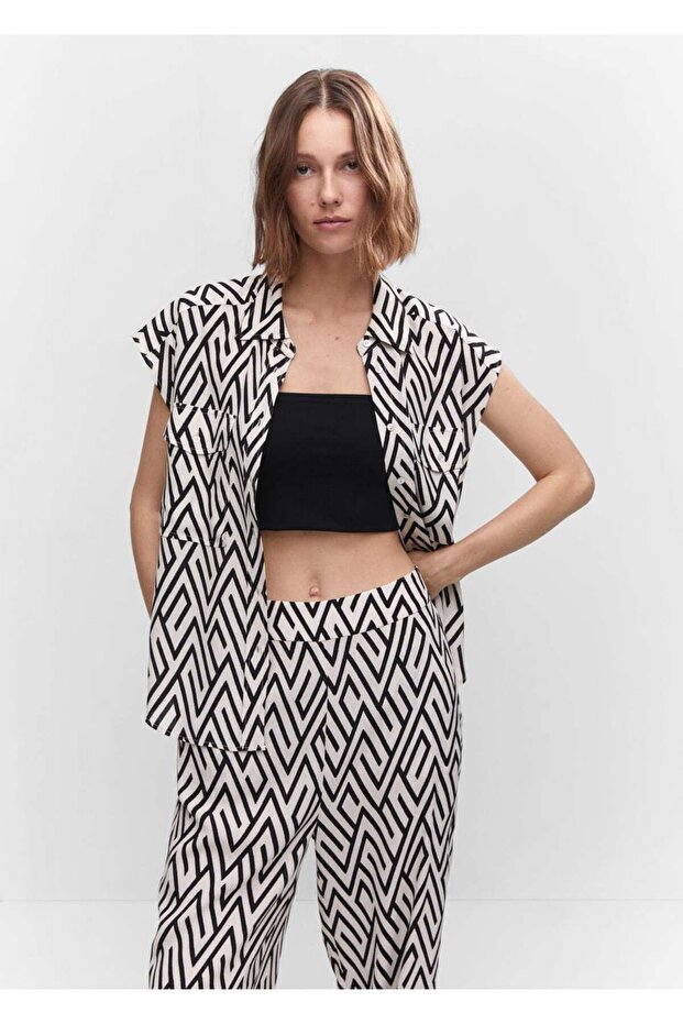 Oversize dökümlü gömlek - 8