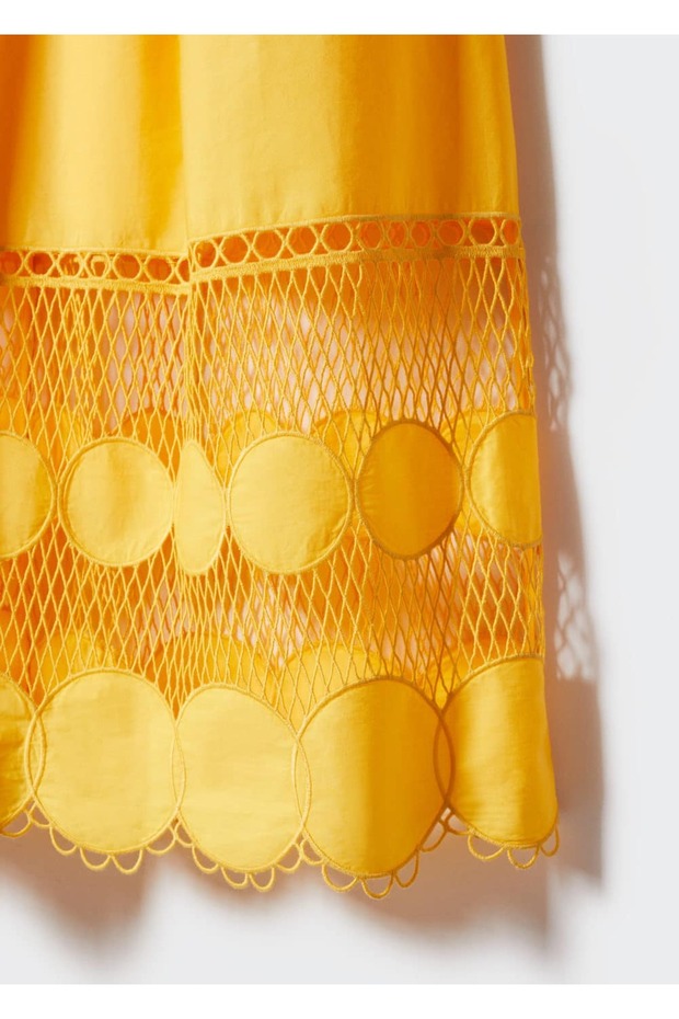 Işleme Parçalı Elbise - 5