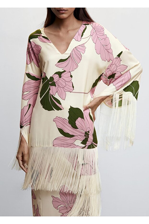 Saçak Detaylı Bluz - 21