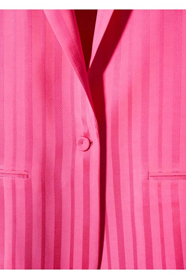 Çizgili kumaş blazer - 15