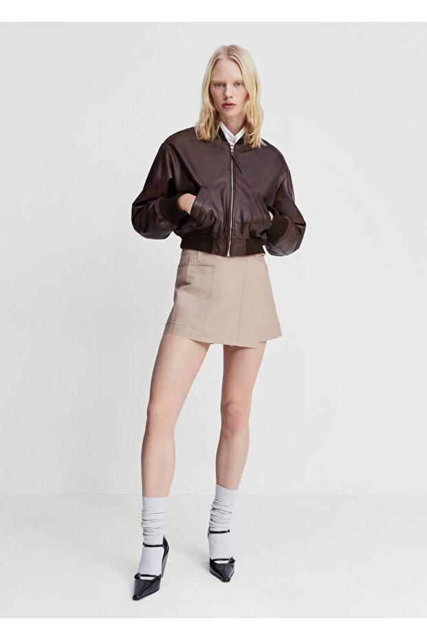 Cepli Kruvaze Mini Etek - 9