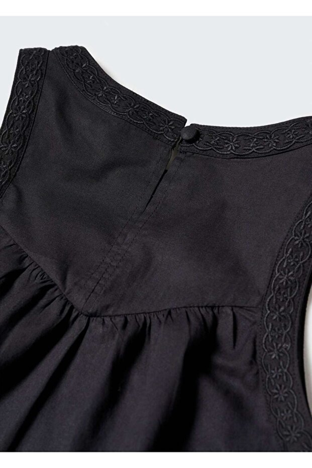 İşlemeli kloş bluz - 14