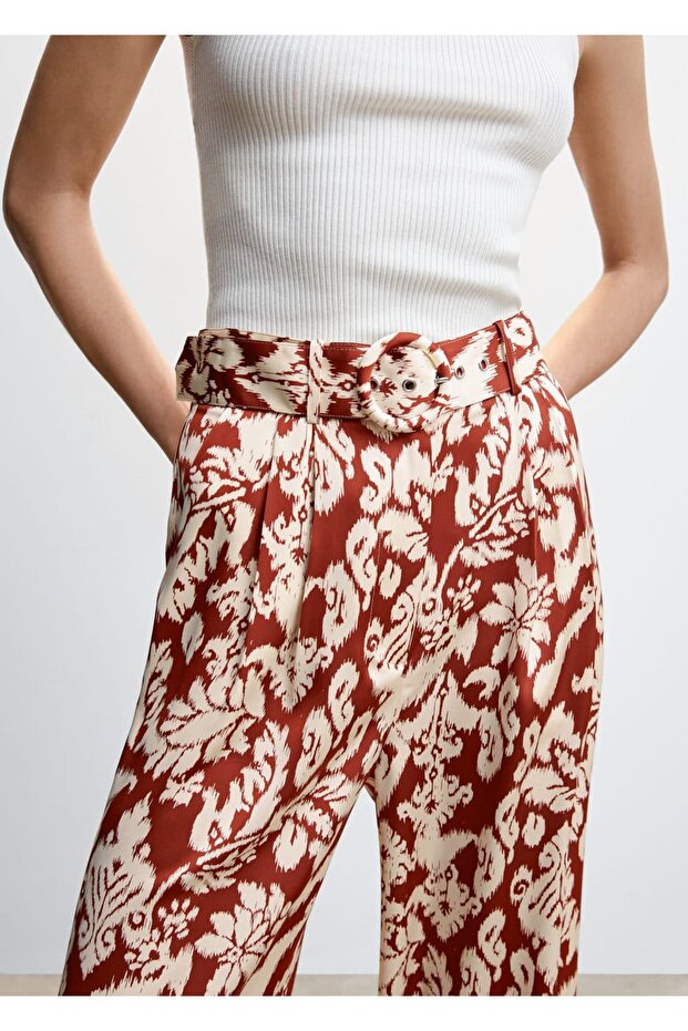 Patterned Palazzo Trousers - 12