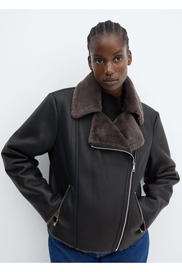 Suni kürk astarlı ceket - 15