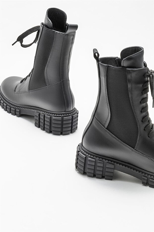 Siyah Deri Kadın Günlük Bot - 3