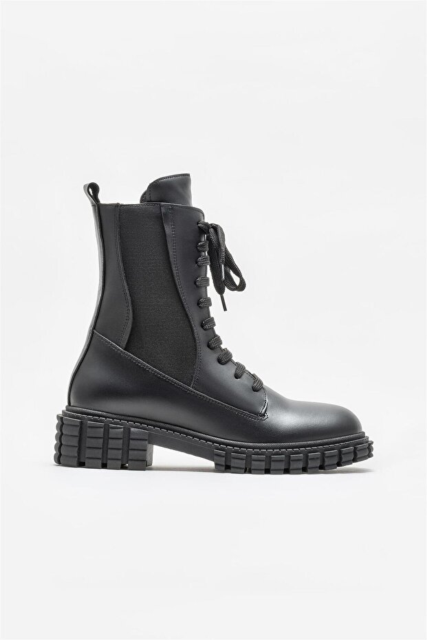 Siyah Deri Kadın Günlük Bot - 1