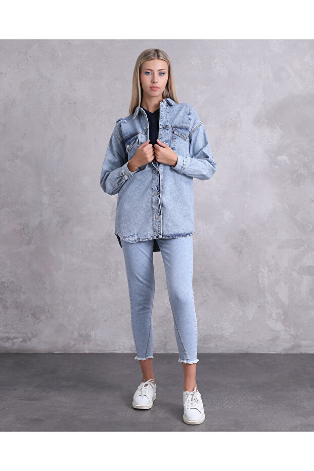 - OVERSIZE DENIM SHIRT -00720