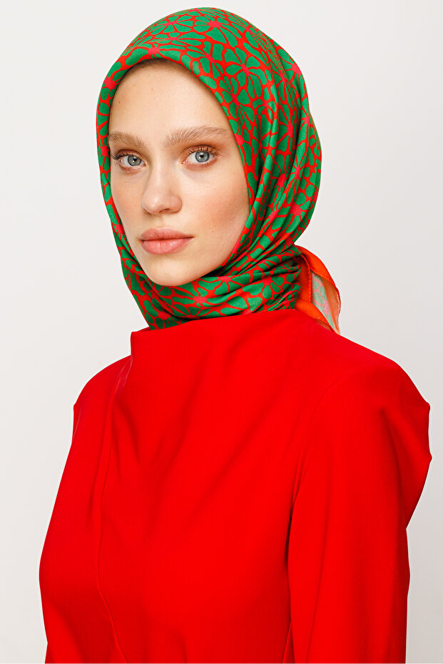 Eșarfă digitală moale cu model Clover - 2