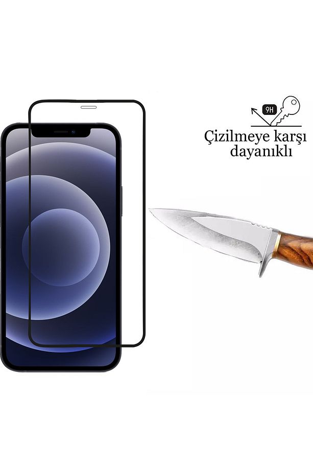 iPhone 12 Kırılmaz Cam 5D Tam Kaplayan 9H Temperli Ekran Koruyucu - 3