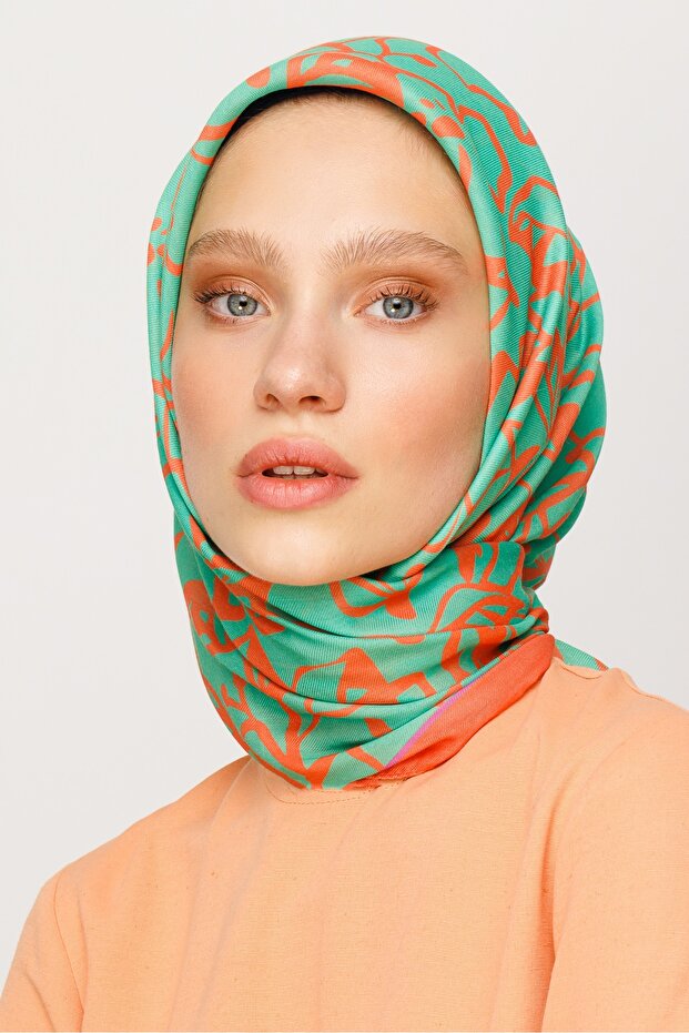 Floral Pattern Digital Soft Scarf - 3