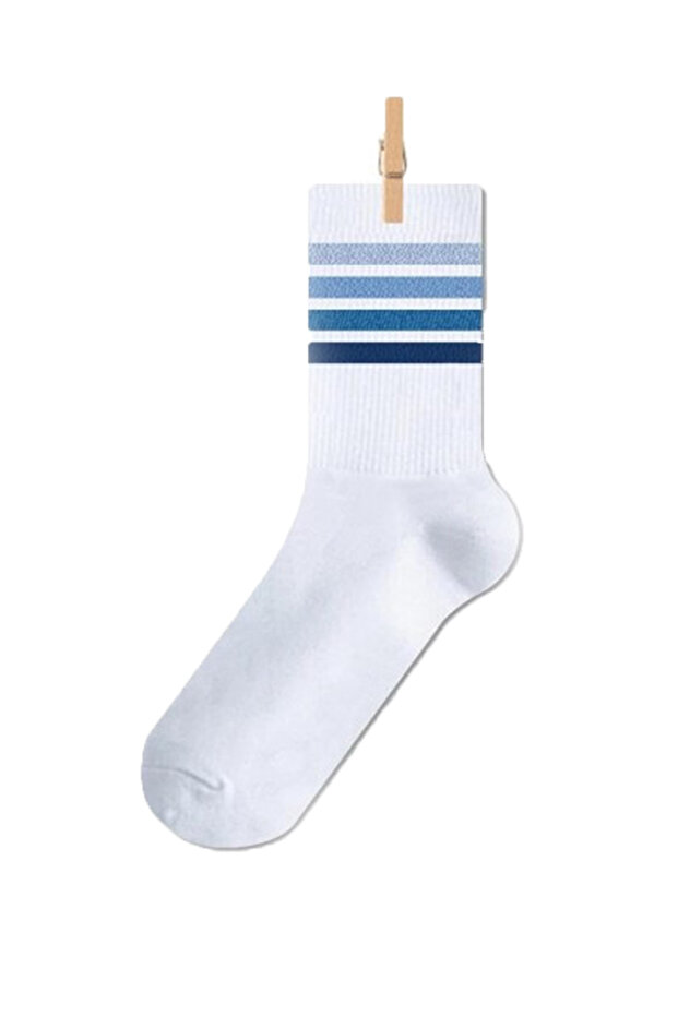 جوارب مخططة بنمط مميز 4 أزواج - 2