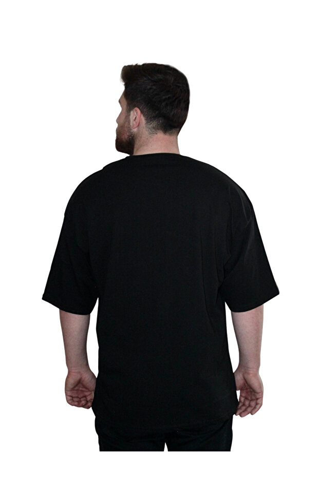 Unisex Basic Oversize Sade Tişört Pamuklu - 2