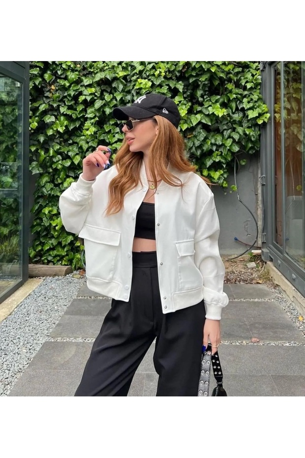 Kadın Mevsimlik Bomber Ceket - 1