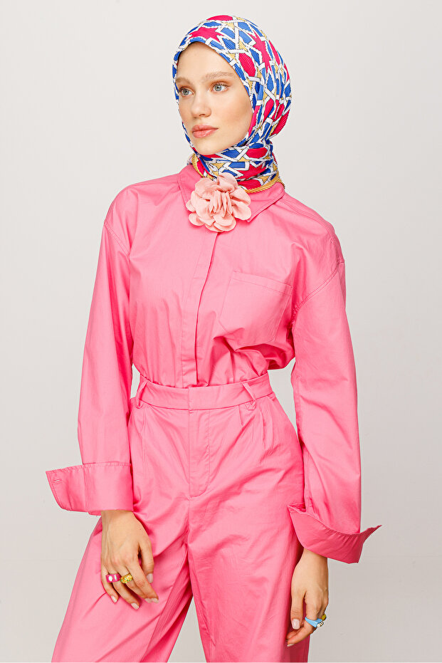 Şira Pattern Pleated Scarf - 5