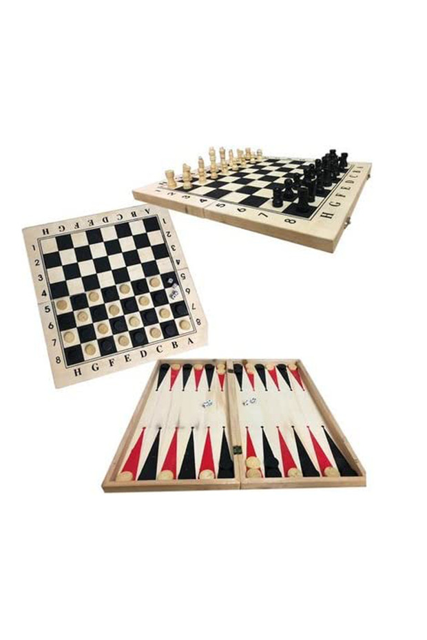 3in1 Game Set Tavla&dama&satranç Oyun Seti - 3