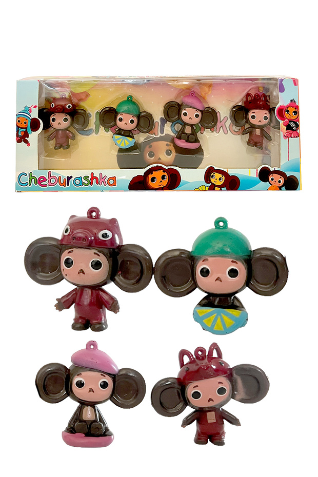 Ceburaska Cheburashka Toy Character Set of 4 - 1
