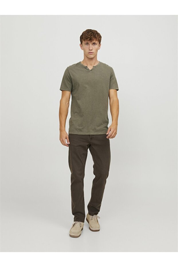 JJESPLIT NECK TEE SS - 4