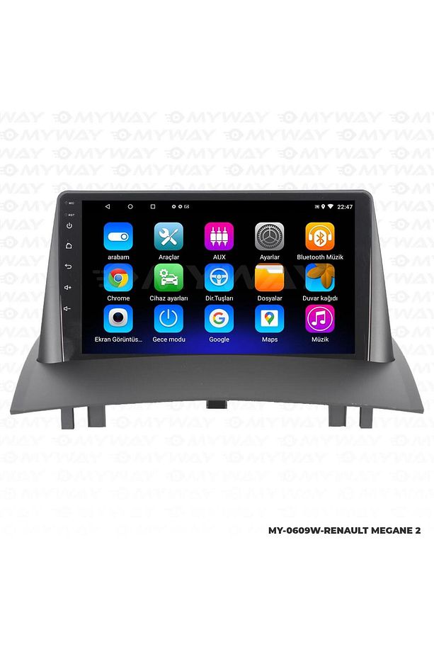 RENAULT MEGANE 2 ANDROİD 12 MULTİMEDYA CARPLAY 2GB RAM+32GB HDD NAVİGASYON EKRAN - 2