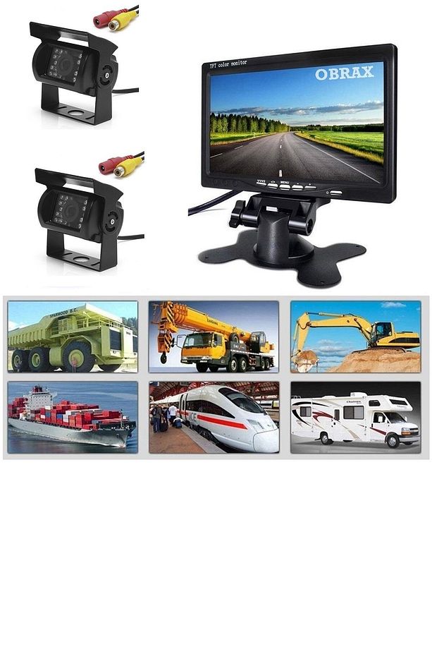 Traktör Biçerdöver 7 Inç Monitör Çift Kamera Sistemi Kayıt Yapmaz - 4