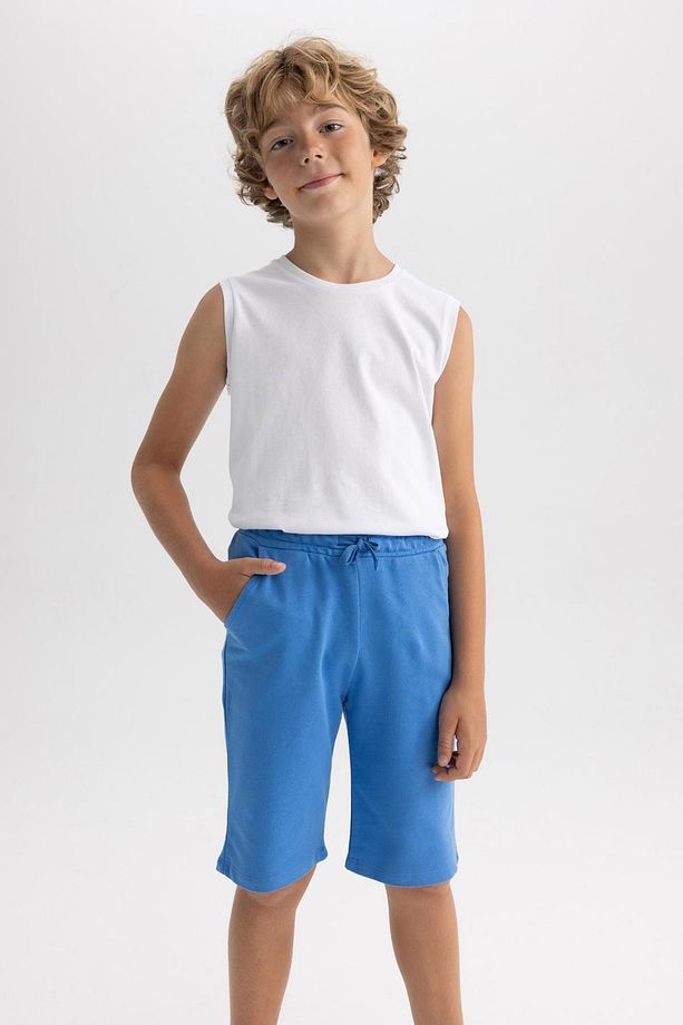 Erkek Çocuk Regular Fit Sweatshirt Kumaşı Şort - 3