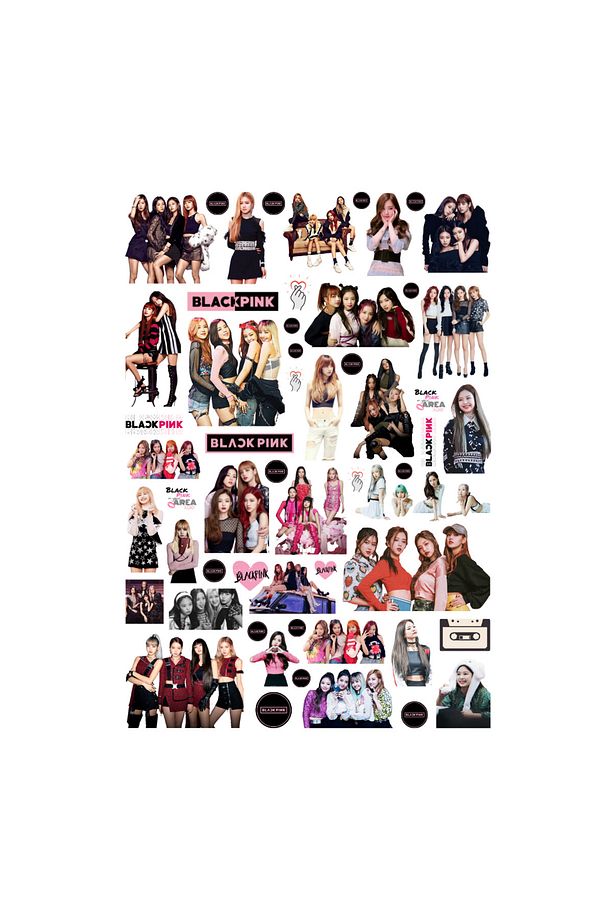 56 Adet Kpop Blackpink Sticker Seti - Etiket Seti Scrapbook Bullet Journal - 1