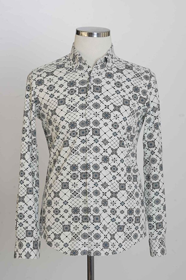 100% Cotton Patterned Printed Digital Men's Shirt PM3450R11