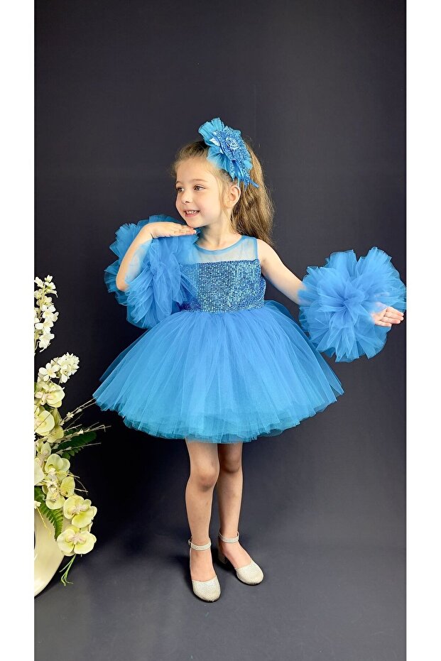 Pullu Tül Kabarık Abiye - 3